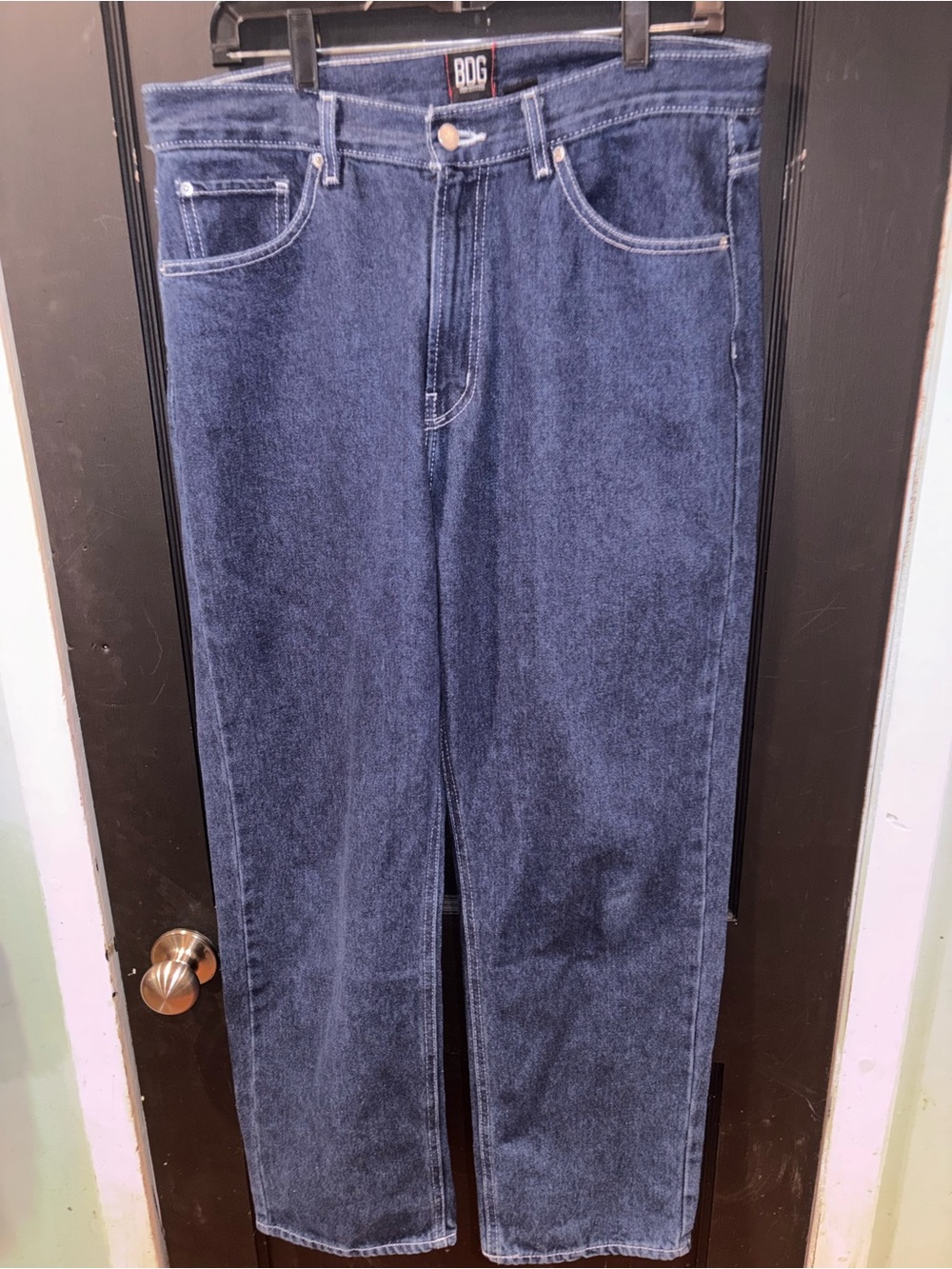 BDG Urban Outfitters Cowboy Jeans 32 Straight Wide Leg Dark Wash Denim